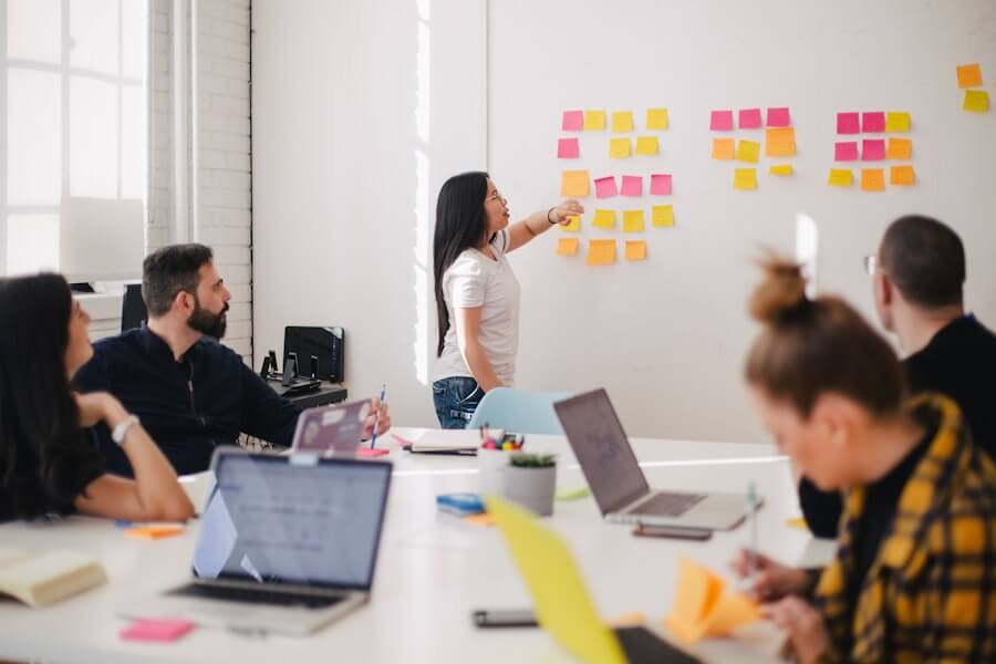 Agency team planning a client strategy